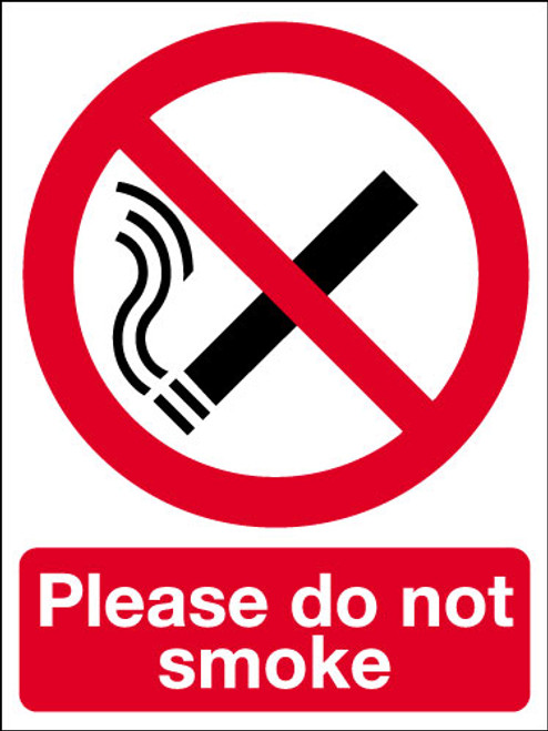 Please do not smoke sign