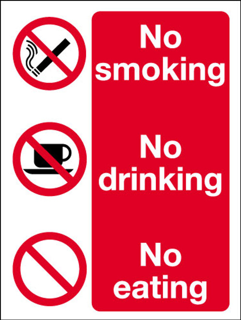 No smoking No drinking No eating