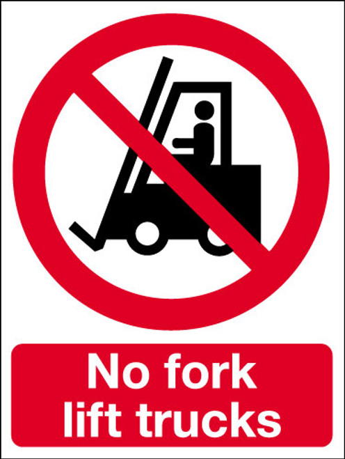 No fork lift trucks.sign