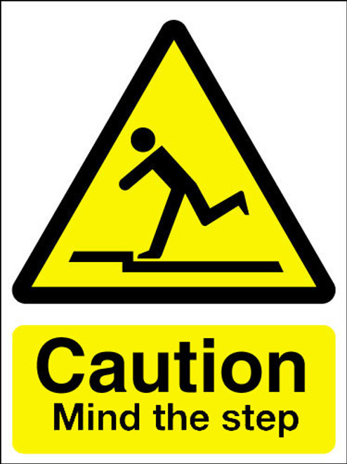 Caution mind the step sign