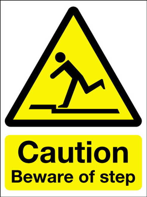 Caution beware of step sign