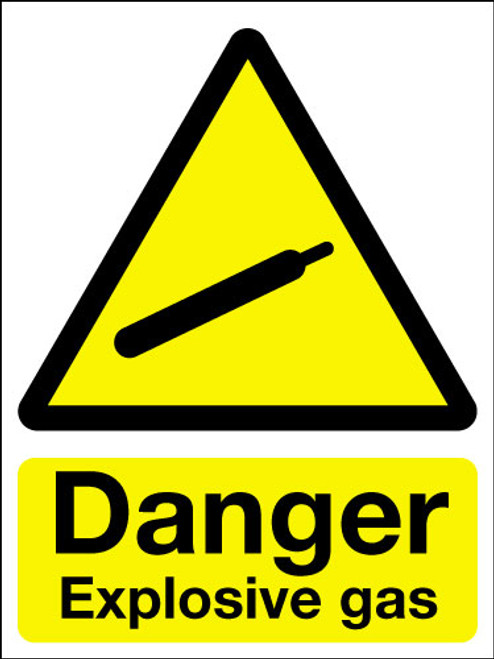 Danger explosive gas sign