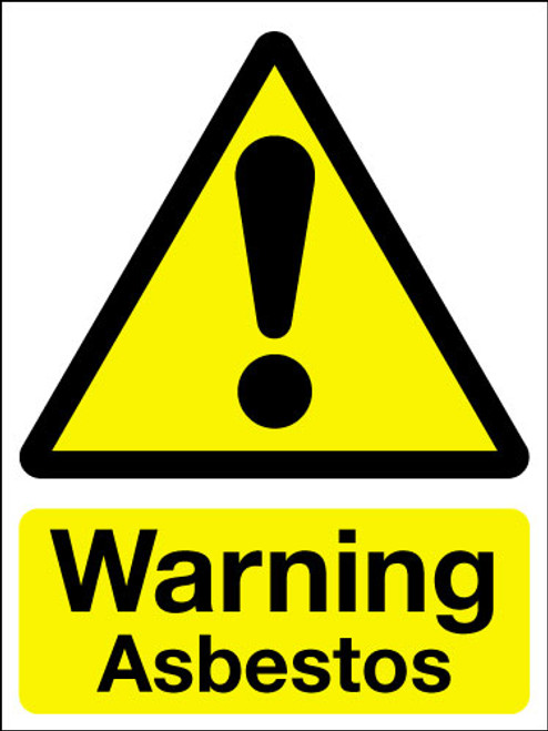 Warning Asbestos sign