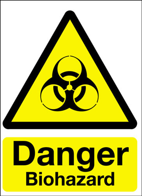 Danger biohazard vinyl sign