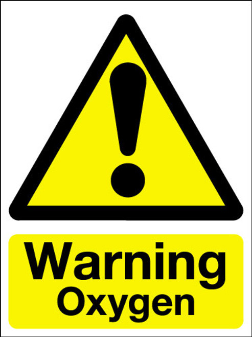 Warning oxygen  sign