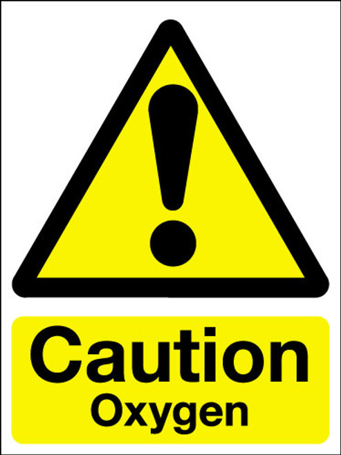 Caution oxygen sign