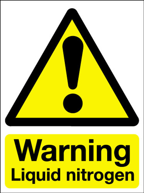 Warning liquid nitrogen sign