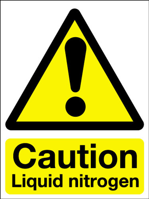 Caution liquid nitrogen vinyl sign