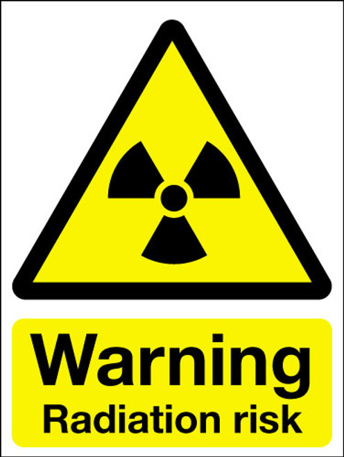 Warning radiation risk sign