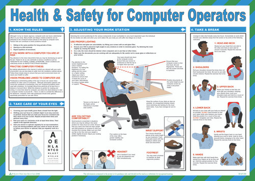 Health & Safety for Computer Operators  Safety Poster