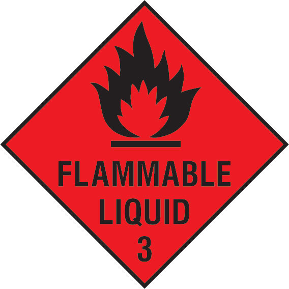 Flammable Liquid 3 Signs 2 Safety