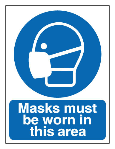 Masks must be worn in this area sign Signs 2 Safety
