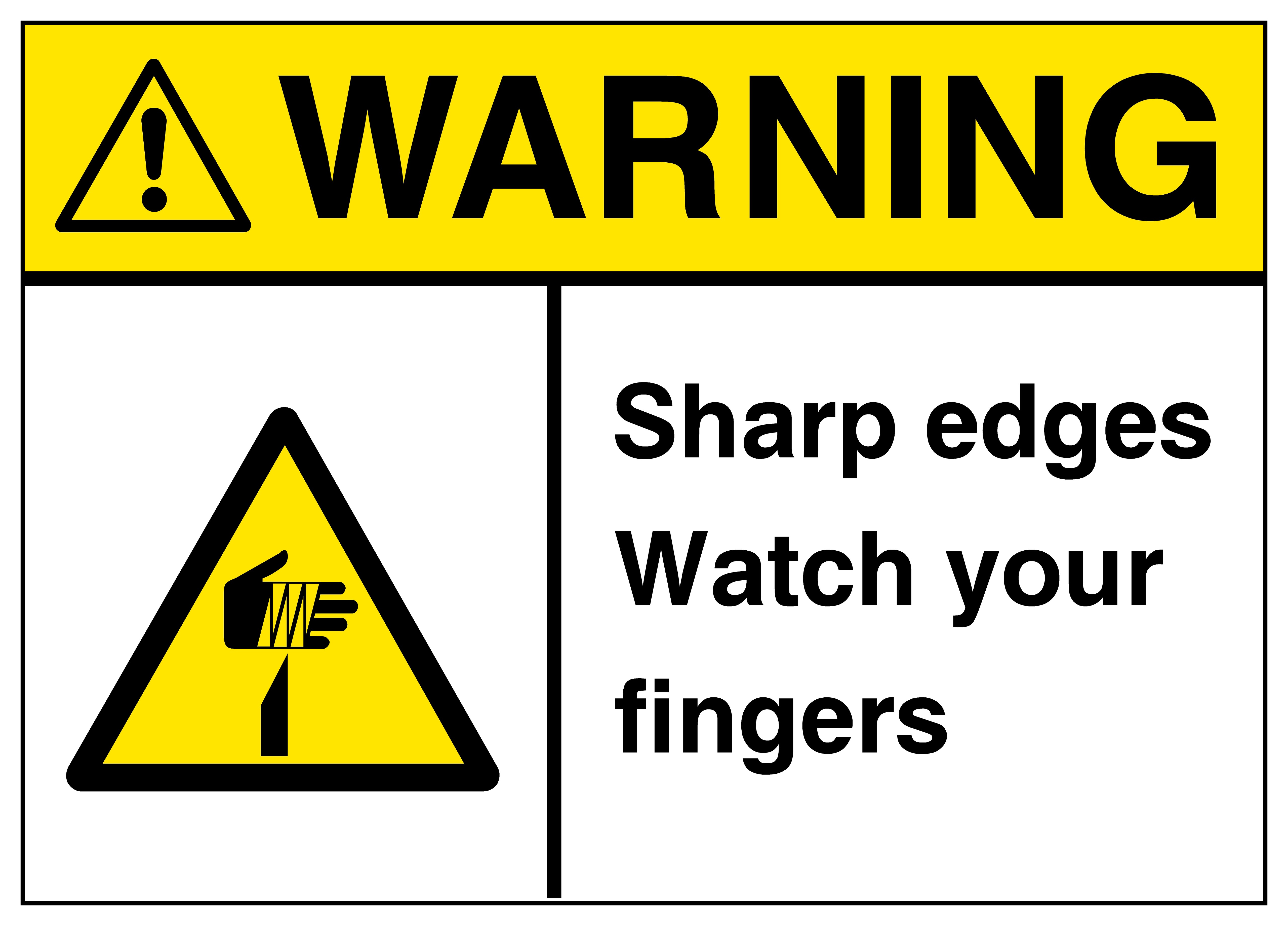 warning this sign has sharp edges