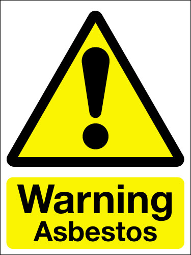 Warning Safety Sign/Stickers - Asbestos Containing Material Existing In