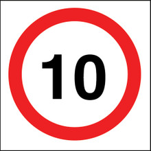 10 mph Speed sign