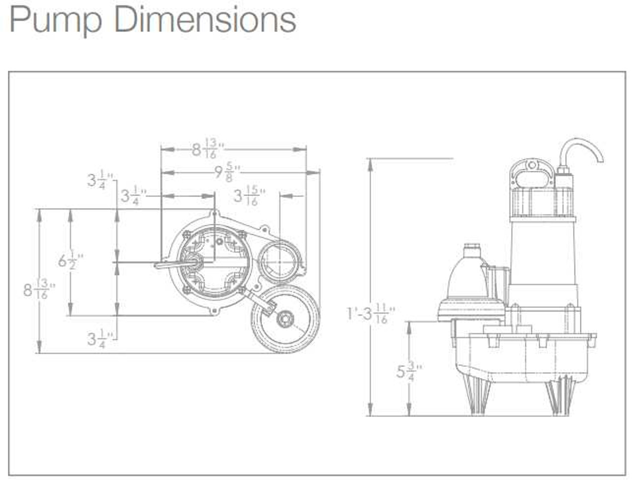 Ion X-ONEi 1/2 HP Sewage Pump (M5000A4107) | SumpDirect