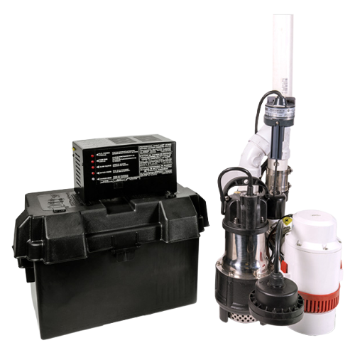 JSPIII Sump Pump Battery Backup System - Preassembled Package