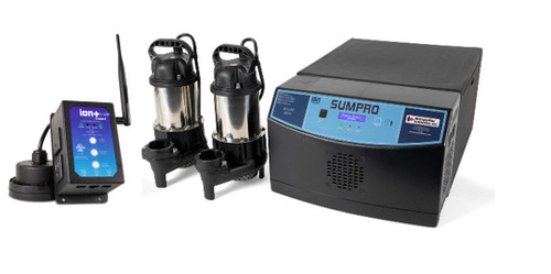 Sumpro Platinum Sump Pump Battery Backup System w/ Ion Cellular Controller