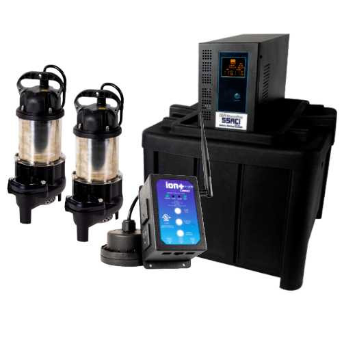 Ion+ Connect 55ACi Dual 1/2 HP Sump Pump Backup System