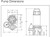 SHV75M 3/4 HP Sewage Pump Dimensions 115 VAC