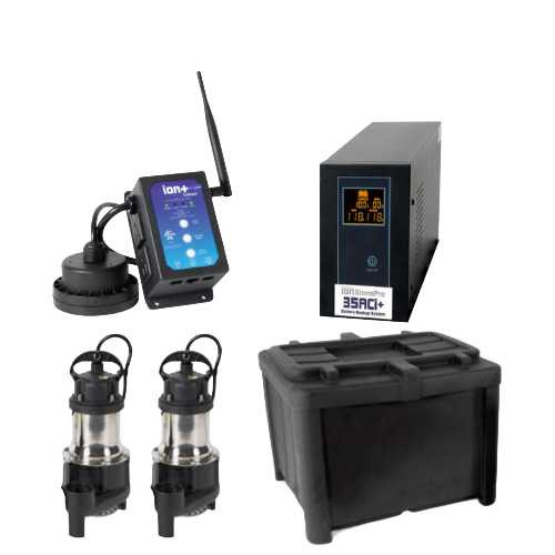 Ion+ Connect 35ACi Maxx Dual 1/3 HP Sump Pump Backup System