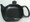 Teapot Design Tea Bag Holder Black