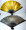 Gold Silver Paper Hand Fan