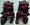 Burgundy Guardian Lions Foo Dogs Figures
