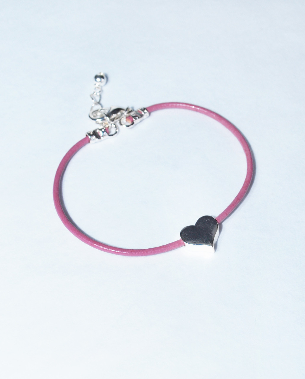 leather cord bracelet with charm