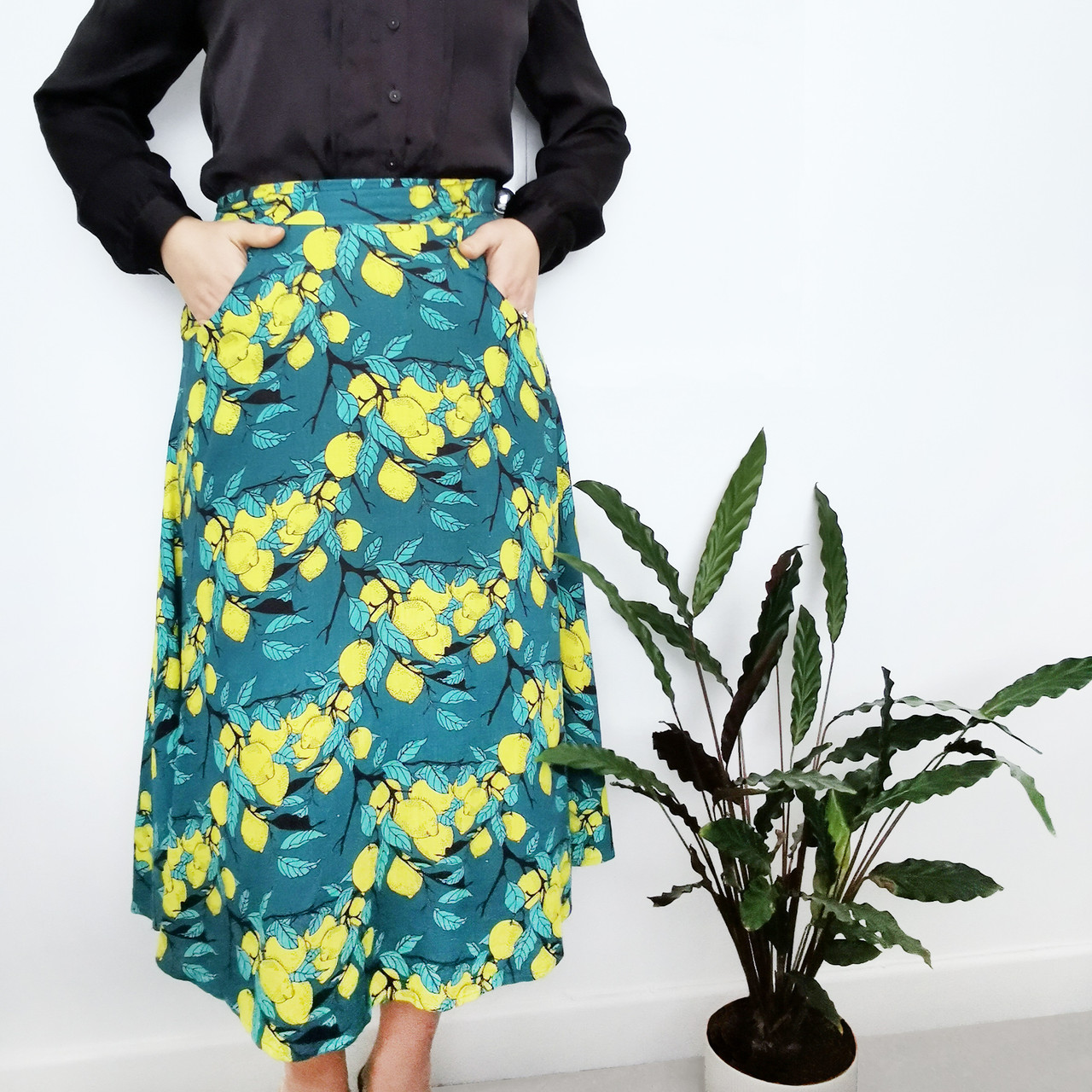 Linen clearance skirt pockets