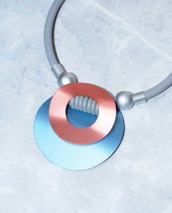 Stockholm Recycled Materials Necklace grey-blue, £30 - LAGOM Stockholm Recycled Materials Necklace grey-blue, £30 - LAGOM