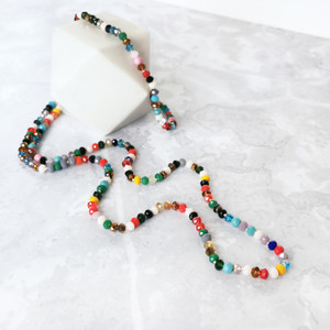 Rita Rainbow Beaded Crystal and Semi-Precious Stone Necklace Rita Rainbow Beaded Crystal and Semi-Precious Stone Necklace