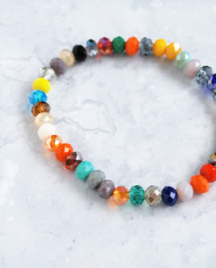 Lagom stretchy bead bracelet in rainbow colours Lagom stretchy bead bracelet in rainbow colours