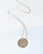 Lagom Helen Necklace Gold detailed view on split background