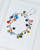 Lagom Fiori Glass Bead Charm Bracelet front view on white dotted background