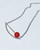 Lagom Game Bead Necklace Red detailed view on grey background