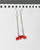 Lagom Cranberry Earrings Red hanging view on paper background