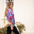 Magnolia Print Viscose Kimono Top Magnolia Print Viscose Kimono Top