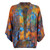 Reflection Print Viscose Kimono Top Orange-Blue Reflection Print Viscose Kimono Top Orange-Blue