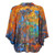 Reflection Print Viscose Kimono Top Orange-Blue Reflection Print Viscose Kimono Top Orange-Blue