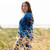 From My Mother's Garden Viscose Kimono Top with Blue Dandelion Wishes Print From My Mother's Garden Viscose Kimono Top with Blue Dandelion Wishes Print