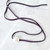 Pearl Short Suede Wrap With Single Freshwater Pearl Dark - purple Pearl Short Suede Wrap With Single Freshwater Pearl Dark - purple