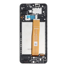 Screen Assembly With Frame (Black) Compatible For Samsung Galaxy A12 (Service Pack)