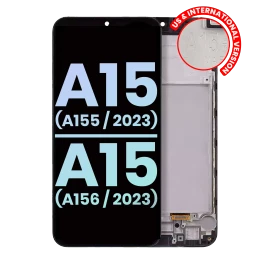 Screen Assembly With Frame (Black) Compatible For Samsung Galaxy A15 5G/4G (Service Pack)