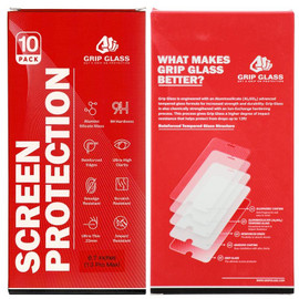 (10 Pack) Grip Glass - Tempered Glass Screen Protector for iPhone 13 Pro Max / 14 Plus