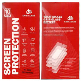 (10 Pack) Grip Glass - Privacy Tempered Glass Screen Protector for iPhone 15 / 15 Pro / 16