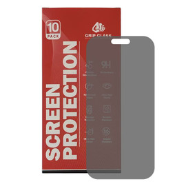 (10 Pack) Grip Glass - Privacy Tempered Glass Screen Protector for iPhone 16 Pro Max