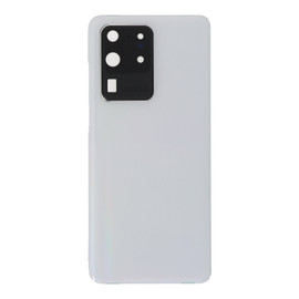 Back Glass w/ Back Camera Lens for Samsung Galaxy S20 Ultra White (Premium)