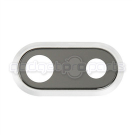 iPhone 8 Plus Camera Lens with Ring (Silver) (5 Pack)