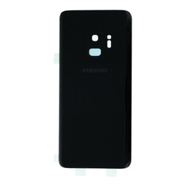 Back Glass Assembly with Camera Lens for Galaxy S9 With Adhesive(Black) (Premium)